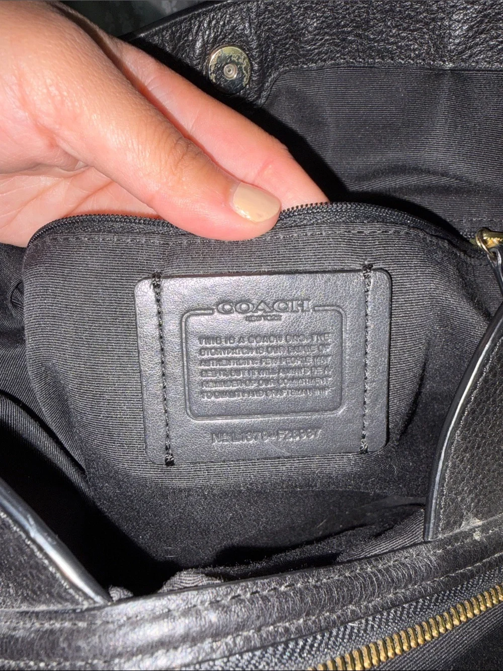 Coach Black Leather Shoulder Bag